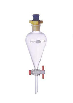 Dwk Life Sciences KIMAX Separatory Funnel with PTFE Stopcock & Plastic Stopper - CSX29049F1000