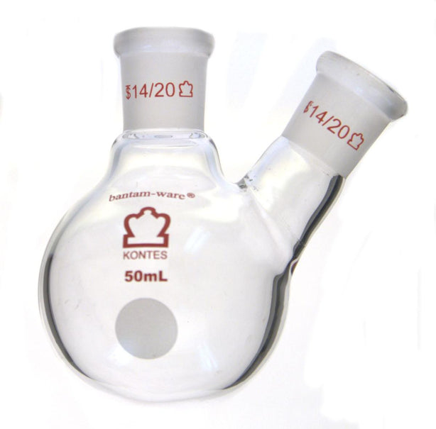 DWK LIFE SCIENCES Kimble Angled Two Neck RB Flask 294990-0050 1 Each - MDL-CSX2949900050