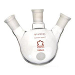 Dwk Life Sciences Kimble Three Neck RB Angled 3-Neck Round-Bottom Distilling Flask, 14/20 Center ST Joint, 14/20 Side ST Joint, 250mL - CSX2955500250
