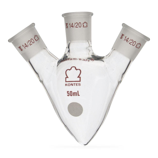 Dwk Life Sciences Kimble Pear Shaped Three Neck Heavy Wall Distilling Flasks 295740-0050 - 1.0 Each - MDL-CSX2957400050