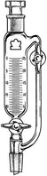 Graduated Funnel with Upper and Lower Stopcocks, Add Without Stpr 50 mL, Kimble - 299311-0050 - 1 Each