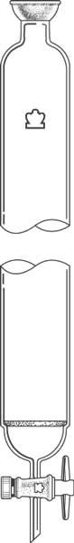 Kimble Column with Fritted Disc and PTFE Stopcock Plug - 420650-0560 - 1 Each - MDL-CSX4206500560