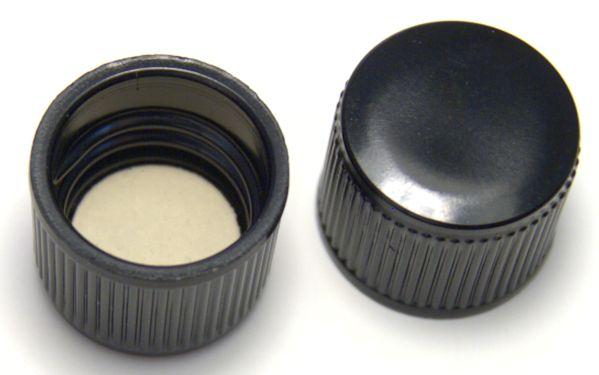 Dwk Life Sciences Kimble Chas Black Phenolic Cap With Cemented-In Rubber Liner, 15-415mm Thread Finish - CSX45066B15