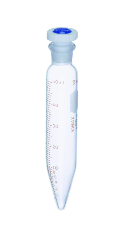 Heavy-Duty Graduated Centrifuge Tube with Flat Head Stopper, PTFE, 50 mL, Kimble - 45176-50 - 6 Each