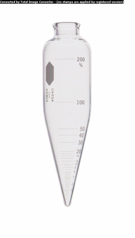 Dwk Life Sciences Kimble Cone Short Conical Oil Centrifuge Tube, 6" L, 200mL - CSX45243200