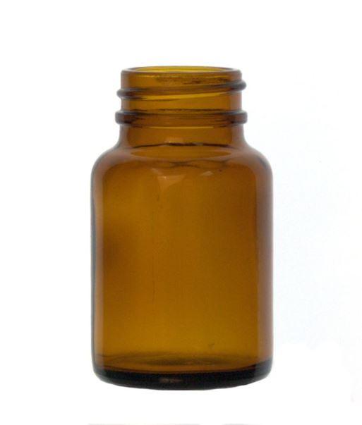 Kimble 1OZ WM Amber Glass Wide Mouth Pack Bottle Without Cap, 16 oz., Carton - 5221653B - 60 Each