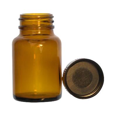 Amber Glass Wide-Mouth Packer Bottle with Phenolic Caps with Solid Polyethylene Lining, 1000mL, Bulk-Packed, Kimble 1OZ WM Pack - 5223253C-22 - 36 Each