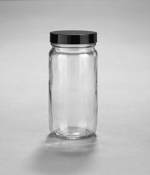 Dwk Life Sciences Kimble Clr Std WM Jar Convenience Pack Clear Glass Standard Wide-Mouth Bottle with Phenolic Caps with Pulp / Vinyl Lining, 250mL - CSX5310858V21