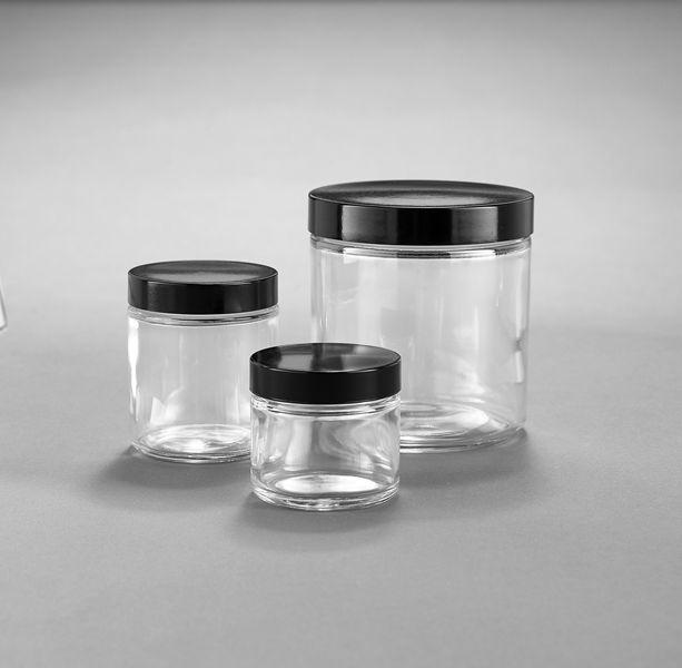 Dwk Life Sciences Kimble Small PackCap Attached Straight-Sided Clear Glass Jar, Phenolic Cap with Pulp / Vinyl Liner, 2oz., Convenience Packs - CSX5410253V21