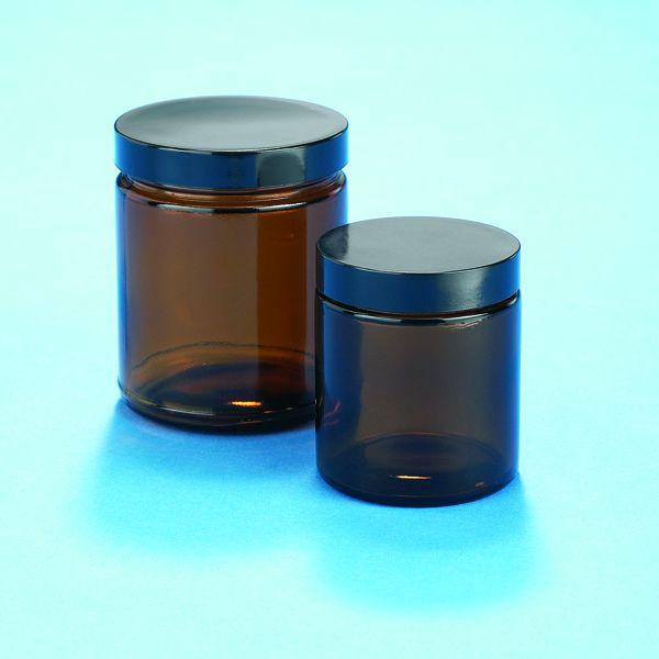 Kimble Amber Glass Straight-Sided Jars Bulk Pk Caps in Bags - 5420253C-26 - 216 Each - MDL-CSX5420253C26