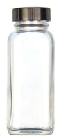 Dwk Life Sciences Kimble 1OZ Clear Glass Wide-Mouth French Square Bottle with Pulp / Vinyl-Lined Cap, 125mL - CSX5610433V21