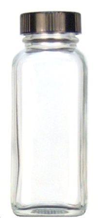 Dwk Life Sciences Kimble 1OZ Clear Glass Wide-Mouth French Square Bottle with Pulp / Vinyl-Lined Cap, 125mL - CSX5610433V21