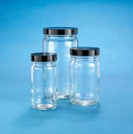 Dwk Life Sciences Kimble 1OZ AC Medium Round Clear Glass Bottle, Phenolic Cap with Pulp / Vinyl Liner, 2oz., Convenience Packs - CSX5710238V21