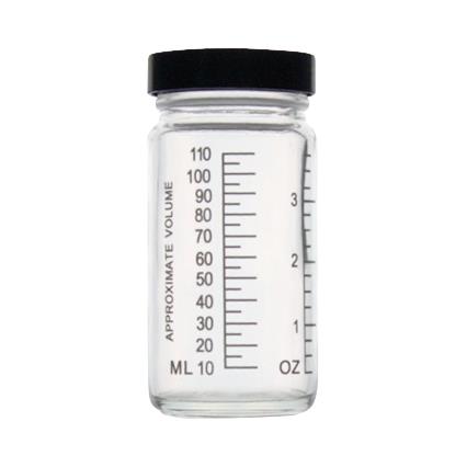 Dwk Life Sciences Kimble 1OZ Clear Graduated Glass AC Medium Round Bottle - CSX5810858V21