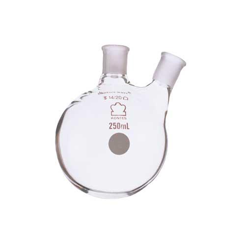 Angled Two Neck Round Bottom Flask, 1 L, 19/38, 19/38, Kimble RB - 605020-0019 - 1 Each