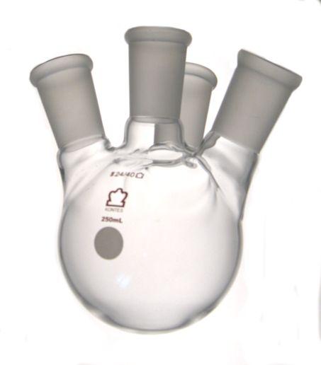 Dwk Life Sciences Kimble Angled Four Side Neck Round Bottom Flask, 24/40, 24/40,500 mL - CSX6063000224