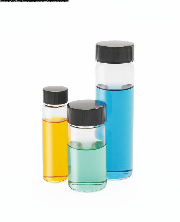 DWK Kimble 60811B-10 33 Expansion Borosilicate Clear Glass Vial with Phenolic Cap Attached, 28 x 95 mm - MDL-CSX60811B10 - 72 Each