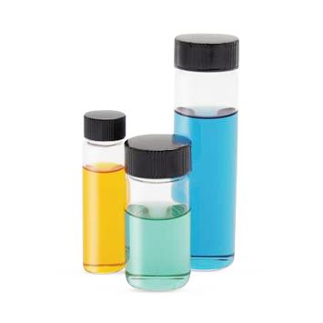 DWK Kimble 60811D-6 33 Expansion Borosilicate Clear Glass Vial with Phenolic Cap Attached, 23 x 85 mm - MDL-CSX60811D6 - 144 Each