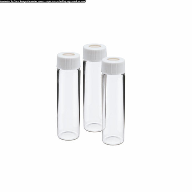 DWK Kimble 60811S-10 33 Expansion Borosilicate Clear Glass Vial with Phenolic Cap Attached, 28 x 95 mm - MDL-CSX60811S10 - 72 Each