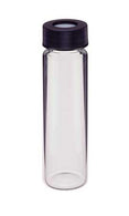 DWK Kimble 51 Expansion Borosilicate Glass with Cap and PV Liner Clear Sample Vial, 40 mL, 24-400 Thread - 60942A-40 - 72 Each