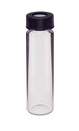 DWK Kimble 51 Expansion Borosilicate Glass with Cap and PV Liner Clear Sample Vial, 40 mL, 24-400 Thread - 60942A-40 - 72 Each