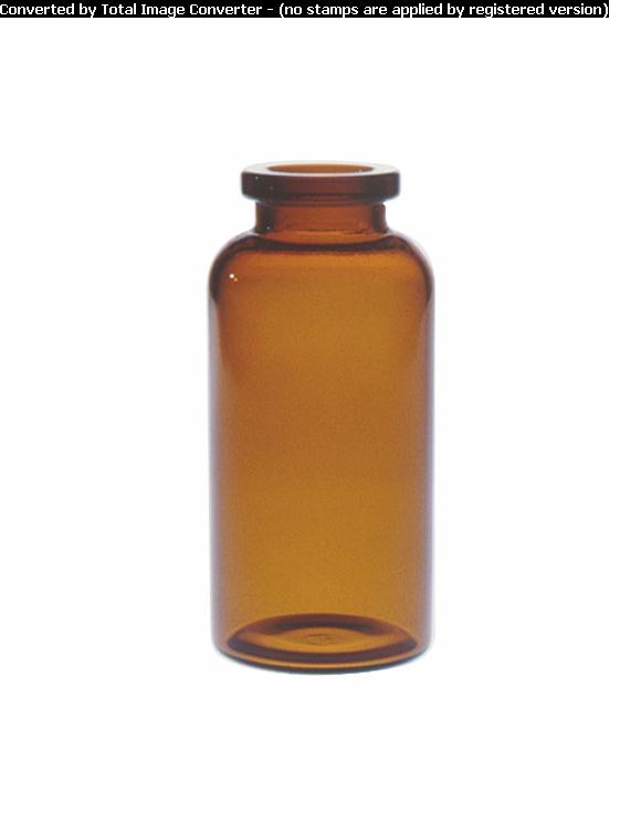 Amber Glass Serum Vial, 21 mm, 10 mL, Kimble - 62421D-10 - 864 Each