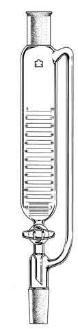 Dwk Life Sciences Kimble Add w/Pressure Graduated Addition Funnel with Pressure Line and PTFE Plug, 25 mL, 24/40 - 634500-0025 - 1 Each