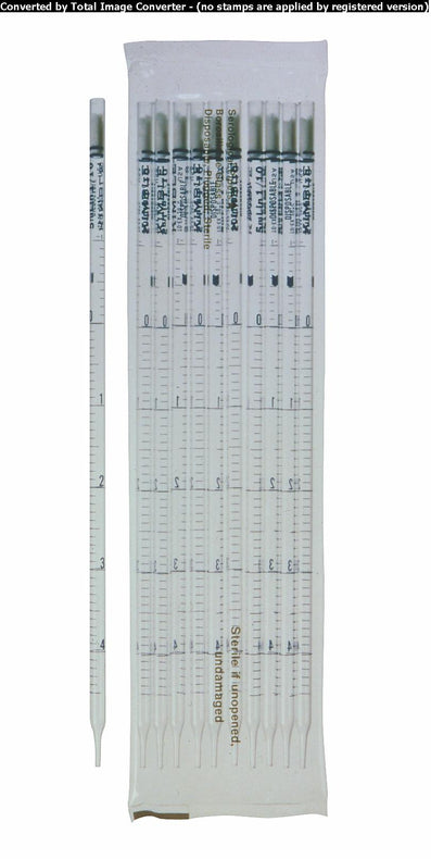 Kimble Color Coded Sterile Disposable Glass Color-Coded Serological Pipettes, To Deliver (TD), 10mL, 0.1mL Graduations, Orange Band, Multipack - 72100-10110 - 500 Each