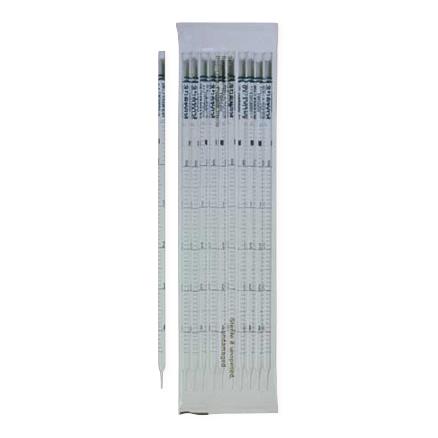 Kimble Color Coded Sterile Disposable Glass Color-Coded Serological Pipettes, To Deliver (TD), 2mL, 0.01mL Graduations, White Band, Canister Pack - 72102-21100 - 500 Each
