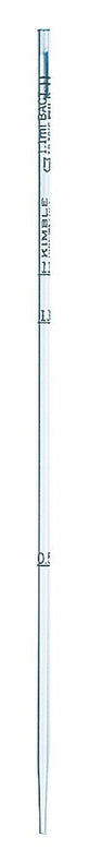 Dwk Life Sciences Kimble Pipet Glass Disposable Milk or Bacteriological Pipette, Plugged, Sterile, 2.2mL - CSX7210622