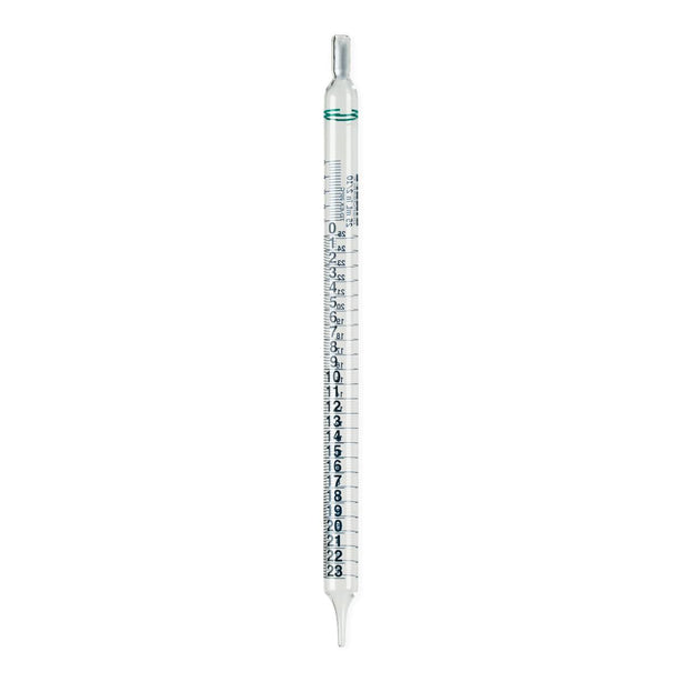 Sterile Disposable Glass Shorty Serological Pipettes, To Deliver (TD), 1mL, Yellow Band, Individually Wrapped, Kimble Pipet - 72115-11100 - 400 Each