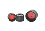 Dwk Life Sciences Kimble Open Top PE w / PTFE-Faced Black Open-Top Polyethylene Screw Cap with PTFE Faced Rubber Liner, 8-425, Standard Septa - CSX73812BK842