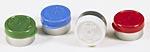 Dwk Life Sciences Kimble Button Top Unlined Aluminum Seal, Flip Up / Tear Off, 20 mm, Blue - CSX73845B20
