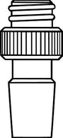 Kimble PTFE Threaded Connecting Adapter - 747128-2019 - 1 Each - MDL-CSX7471282019