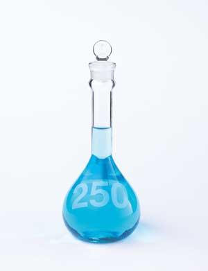 DWK Kimble Cls Hvy WM w/Glass 92812G-5 Class A Heavy Duty Wide Mouth Volumetric Flask with Clear Glass Stopper, 5 mL - MDL-CSX92812G5 - 6 Each