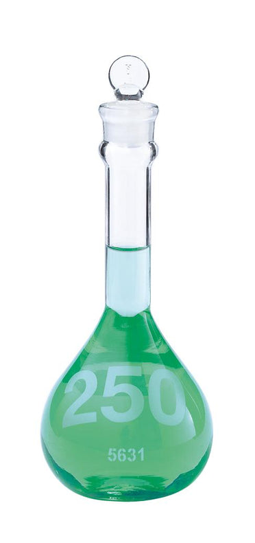 Dwk Life Sciences Kimax w/Glass Heavy-Duty W Inner Dia. Mouth Class A Volumetric Flask with Glass Stopper, Calibrated, Serialized and Certified, 5 mL - 92820G-5 - 6 Each