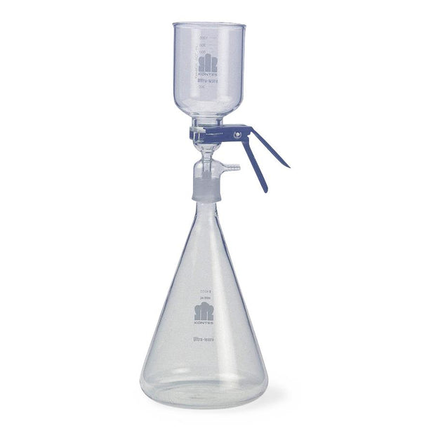 Dwk Life Sciences Kimble Assembly SS Glass Microfiltration Apparatus with Stainless Steel Support, 1000mL, Funnel Capacity, 1000mL Flask Capacity, 47mm Filter Size - 953855-1090 - 1 Each