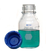 Dwk Life Sciences Kimble KimCote GL 45 Media Bottle with Blue Polypropylene Cap, 250mL - KC14395-250 - 4 Each