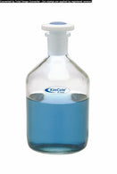 Kimble KimCote Clear Solution Bottle with PTFE Stopper, 500mL - KC15097-500 - 6 Each