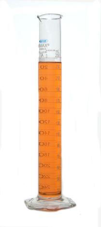Kimax Cylinder with Reverse Graduations and Bumper, Class A, White Scale, Calibrated to Deliver, 250 mL, Kimble KimCote - KC20028W-250 - 1 Each