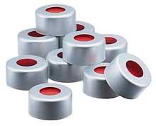 DWK Kimble Caps / Closures N73823-20 Aluminum Seal, Red PTFE-Faced Silicone Septa, 20 mm - MDL-CSXN7382320 - 144 Each