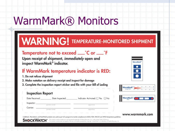 Warmmark Time-Temperature Indicator - WM -18C/0F - 100 Each - MDL-CZCWM18C0F