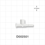 T Pressure Relief Valve, Female Luer Lock Inlet, Male Luer Slip Outlet - 2.5 psi (+/- 15% Crack Tolerance) - D002501