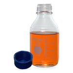 Dwk Life Sciences Kimble Round Glass Media Bottles with Blue Screw Caps 14395-500 - 10.0 Each - MDL-CSX14395500