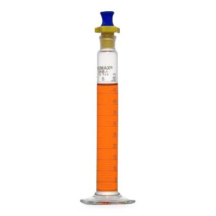Dwk Life Sciences Kimble PE Class B Cylinder with Single Metric Scale, Polyethylene Stopper, 50mL - CSX20039P50
