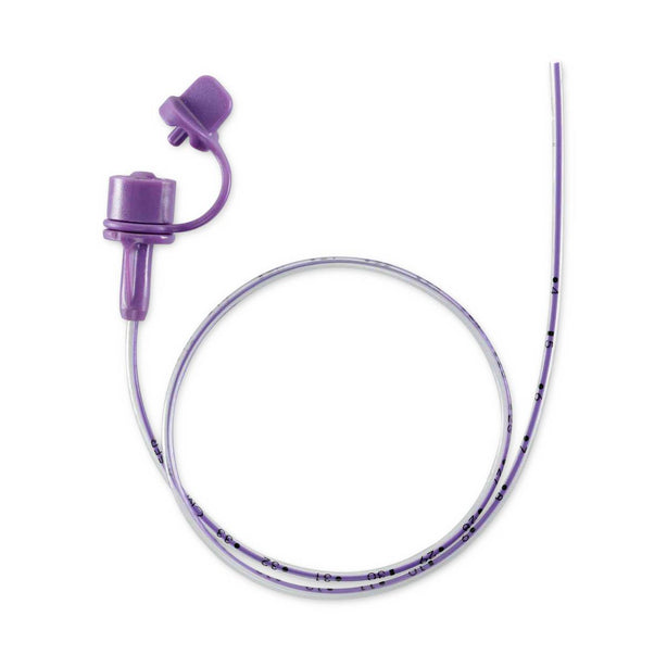 Neomed Polyurethane Oral and PVC Enteral Feeding Tube with ENFit Connector, Purple 5Fr X 40cm - PFTS5.0V-NC - 25 Each