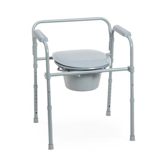 Drive Devilbiss Healthcare, Inc. Folding Steel Commode RTL11158KDR - 1.0 Each