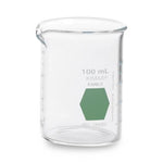Dwk Life Sciences KIMAX Colorware Glass Green-Coded Griffin Beaker, Low Form, 100mL - CSX14000G100
