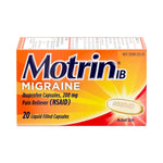 Johnson Pain Reliever 91620 Motrin IB Ibuprofen Liquid Capsule, 200 mg, 20 Capsules / Box - MDL-JIP91620 - 24 Each