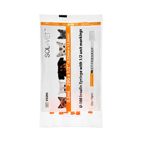 Sol-Millennium Sol-Vet Line Insulin Syringes V5295 - 1000.0 Each